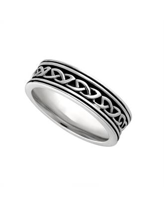 Sterling Silver Ladies Oxidized Celtic Ring