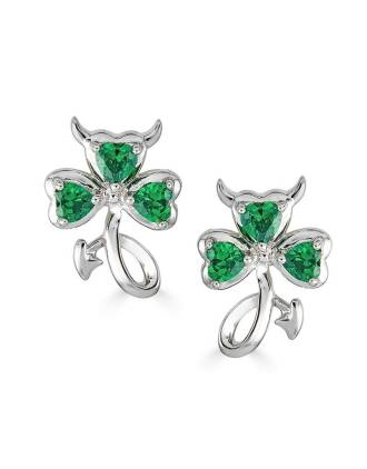 Lil' Irish Devil Shamrock Earrings
