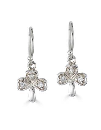 Silver Shamrock Earrings