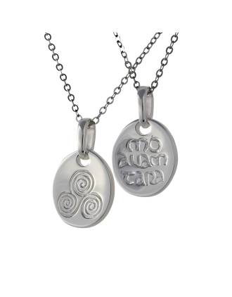 Mo Anam Cara Triskele Necklace Sterling Silver