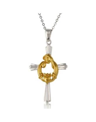 Mothers Claddagh Cross Pendant