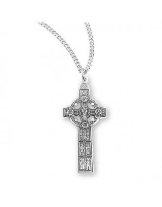 Cross of the Scriptures Necklace Sterling Silver High Cross of Clonmacnoise