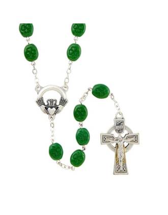 Claddagh Rosary Beads Celtic Cross Shamrock Beads