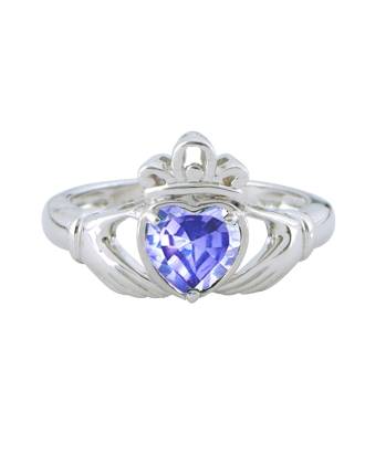 June Birthstone Claddagh Ring