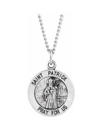 St. Patrick Medal Necklace Small Round
