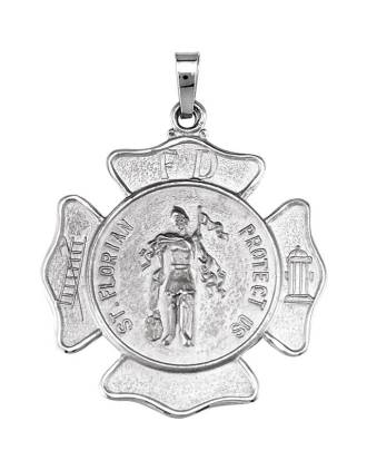 St. Florian Shield Medal with Irish Saying