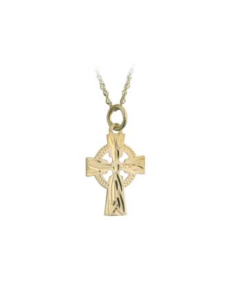 small gold celtic cross
