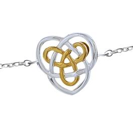 Celtic Sisters Knot Bracelet Gold Over Sterling Silver by The Irish Jewelry Company