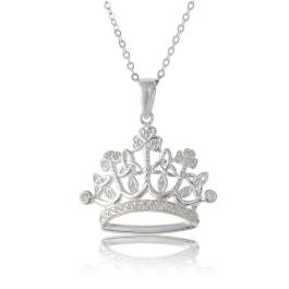 Irish Princess Tiara Necklace Sterling Silver CZ by The Irish Jewelry Company