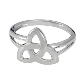 Sterling Silver Trinity Knot Ring Celtic triquetra eternity band by The Irish Jewelry Company